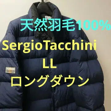 Sergio Tachini 네이비 다운 자켓 롱 기장