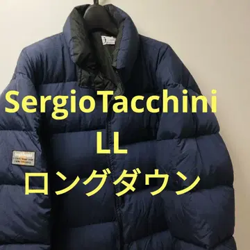 Sergio Tachini 네이비 다운 자켓 롱 기장