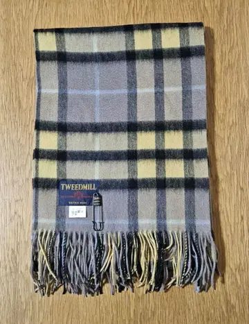 TWEEDMILL 체크 스톨 베이지