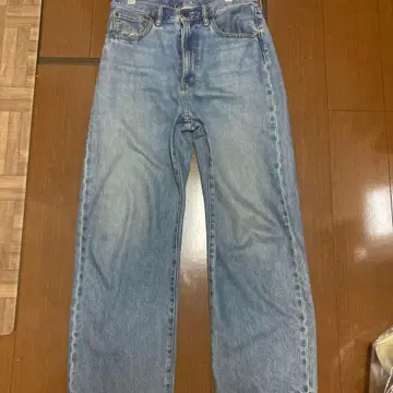 라이트 블루 와이드 레그 데님