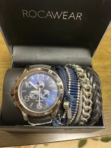 ROCAWEAR 손목시계와 팔찌 세트 jay-z 힙합