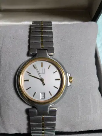 dunhill 쿼츠 손목시계 실버/골드