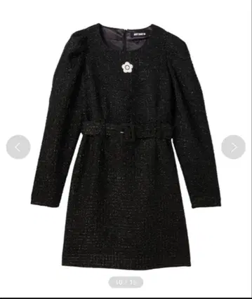 MARY QUANT 라메 체크 트위드 원피스