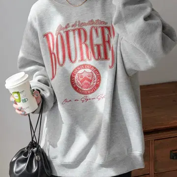 DISCOAT 빅 칼리지 로고 맨투맨