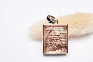 기베온(운석) 12x10mm 직사각형 펜던트 탑