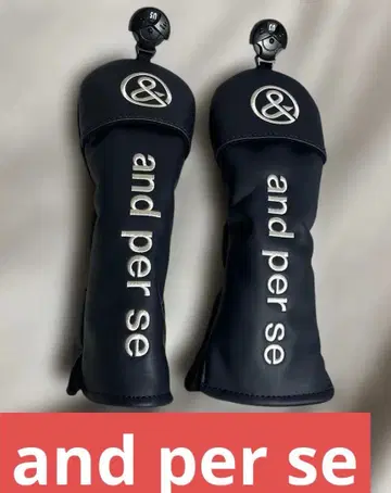 and per se 유틸리티용 골프헤드커버 네이비 2개 세트 1