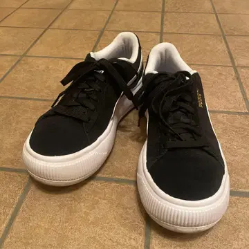 PUMA 로우컷 스니커즈 22.5cm 블랙/화이트