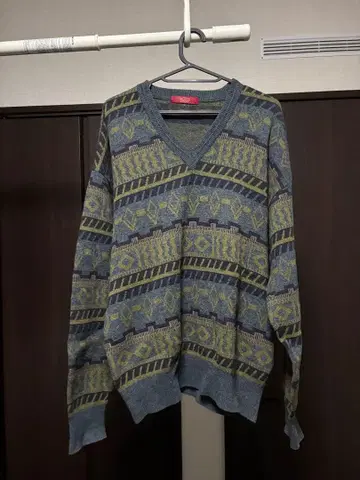 구제 빈티지 올 패턴 니트 스웨터