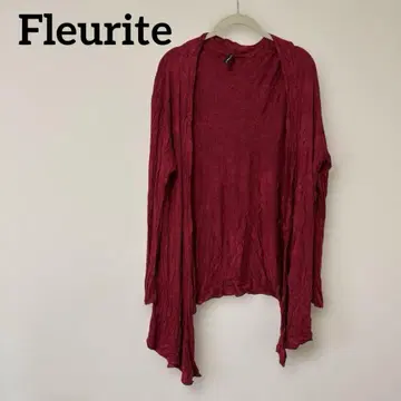 당일 발송 Fleurite 버건디 롱 가디건 빨간색