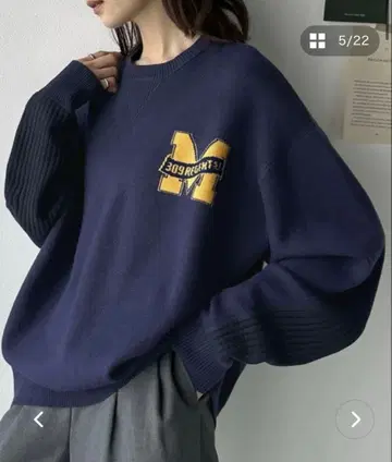 JAVA 자바 콜라보 W 자카드 엘보 패치 네이비