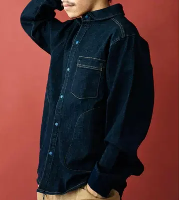 gymmaster 다크 블루 데님 셔츠 M 새상품