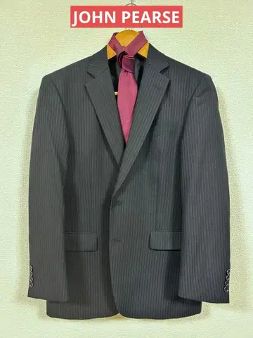 JOHN PEARSE 그레이 스트라이프 비즈니스 정장