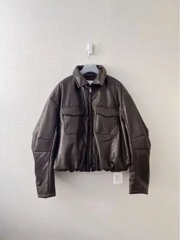 새상품 에트레토쿄 벌룬 실루엣 패딩 블루종 브라운 M