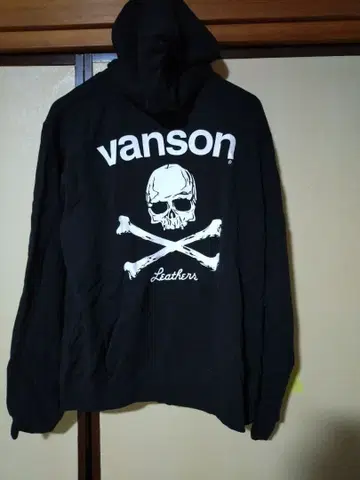 vanson 스컬 디자인 집업 후디