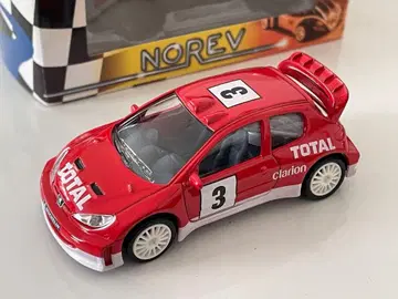 노레브 푸조 206 WRC PEUGEOT 3인치 미니 제트