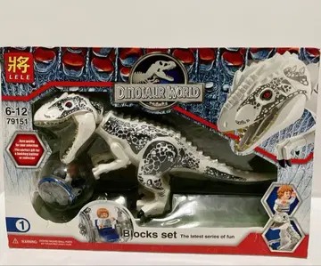 쥬라기 월드 LEGO 레고풍 거대 공룡 굴러가는 탈것 피규어 포함