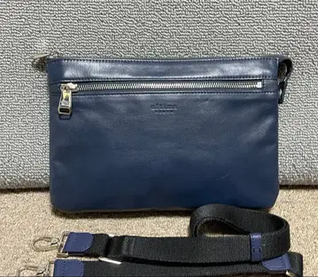 ultima TOKYO 천연 가죽 숄더백 사코슈 네이비 소가죽