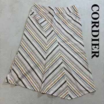 [ 가격 인하 ] CORDIER 스트라이프 비대칭 스커트