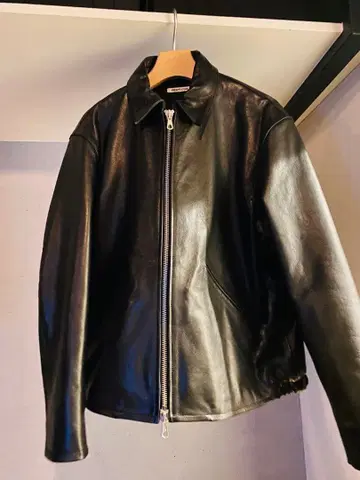 FREAK'S STORE 블랙 가죽 싱글 라이더