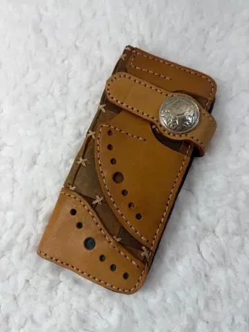 바이커즈 지갑 트래커즈 지갑 네이비 천연 가죽 장지갑