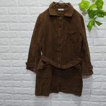 [아멘] 브라운 트렌치코트 프랑스제 면 100 벨트 포함 자켓