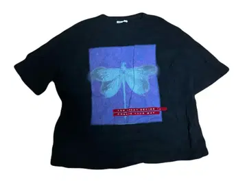 자라 니트 T셔츠 오버 사이즈 블랙 데미지 있음