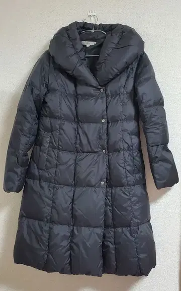 블랙 다운 코트 여성용 L 사이즈 모란당 카라 모란당 옷깃