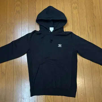 adidas 블랙 후드 부착 후드티