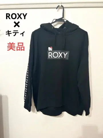 새상품급 ROXY Hello Kitty 록시 블랙 후드티 M