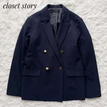 closet story 네이비 테일러드 자켓 골드 버튼 네이비