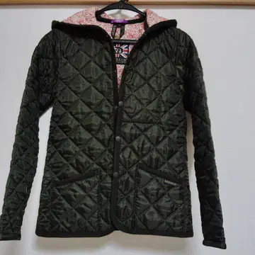 라벤햄 리버티 퀼팅 자켓 후드 부착 36 올리브