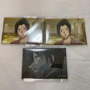 명탐정 코난 스퀘어 캔뱃지 유이 모로후시 타카아키