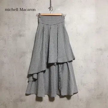 미셸 마카롱 체크 어시멘틀리 스커트