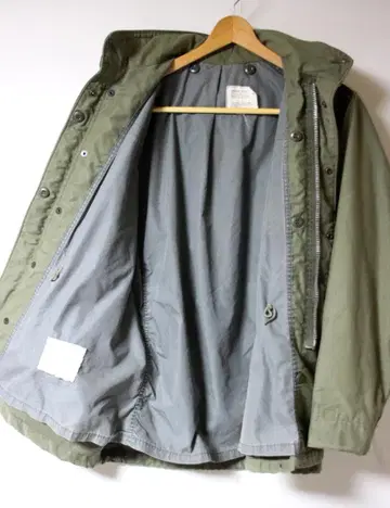60s 미군 M-65 필드 자켓 S-R 그레이 라이너 알루미늄 지퍼