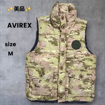 아비렉스 AVIREX 충전솜 베스트 카모플라주 카모플라 와펜 M 사이즈