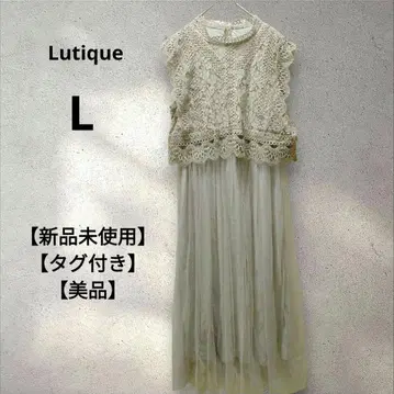 Lutique 레이스 롱 튤 슬리브리스 원피스 포멀