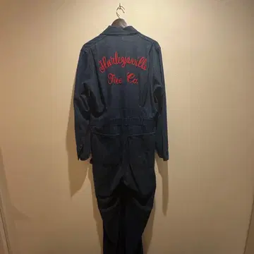 블루 벨 50년대 데님 오버롤 자수 빈티지