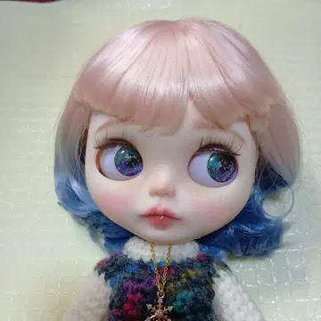 작가님 MIX 커스텀 아이시 인형 핑크와 파랑 머리