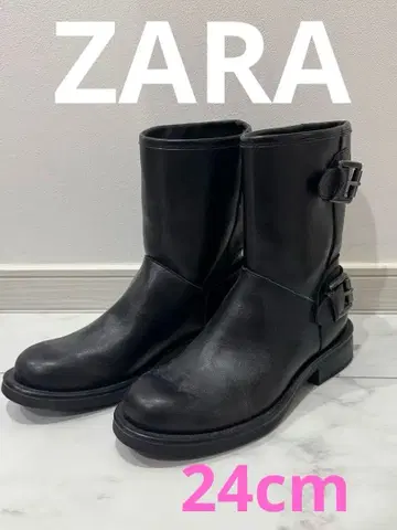 ZARA 블랙 버클 엔지니어 부츠