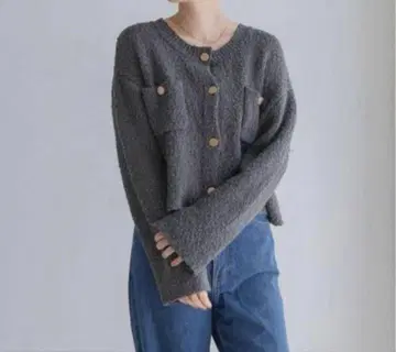 Apart by lowrys 트위드 니트 가디건 (라메)