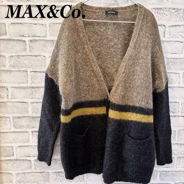 [ MAX&Co. ] 울 혼방 V넥 가디건 베이지 M 사이즈