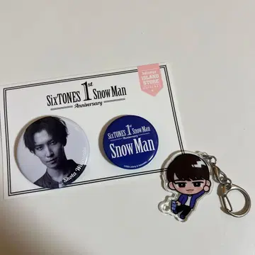 Snow Man 스노치루 키링 와타나베 쇼타 캔 배지