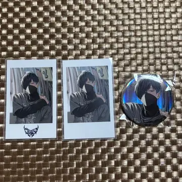 CR crazy raccoon 락의 날 Vanilla 폴라로이드 캔뱃지