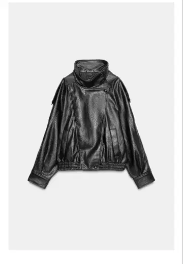 ZARA 블랙 페이크 가죽 자켓