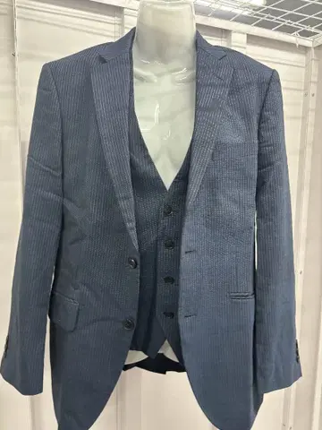 파란색 스트라이프 정장 세트 쓰리피스 수트 JOURNAL WORKS