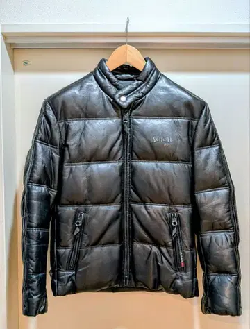 새상품급 M 사이즈 모터 사이클 가죽 다운 자켓 샷 Schott
