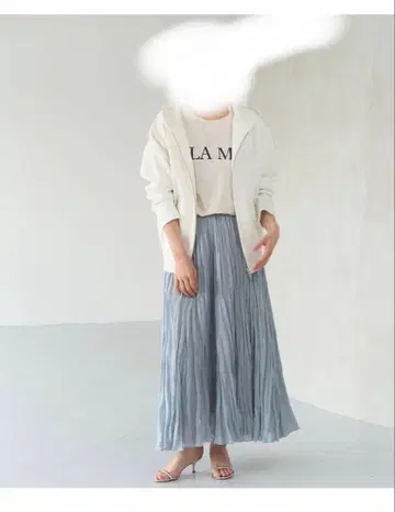 IENA 종이상자 니트 집업 후디 화이트