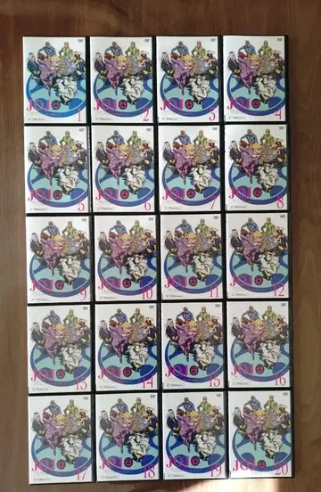 죠죠의 기묘한 모험 황금의 바람 전 20권 세트 DVD