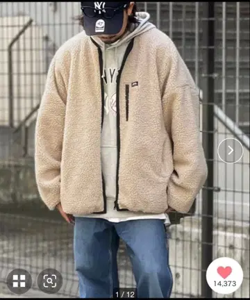 JaVa 자바 콜라보 2way 리버서블 보아 블루종