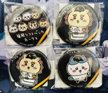 치이카와 토끼 하치와레 소프트뱅크 캔뱃지